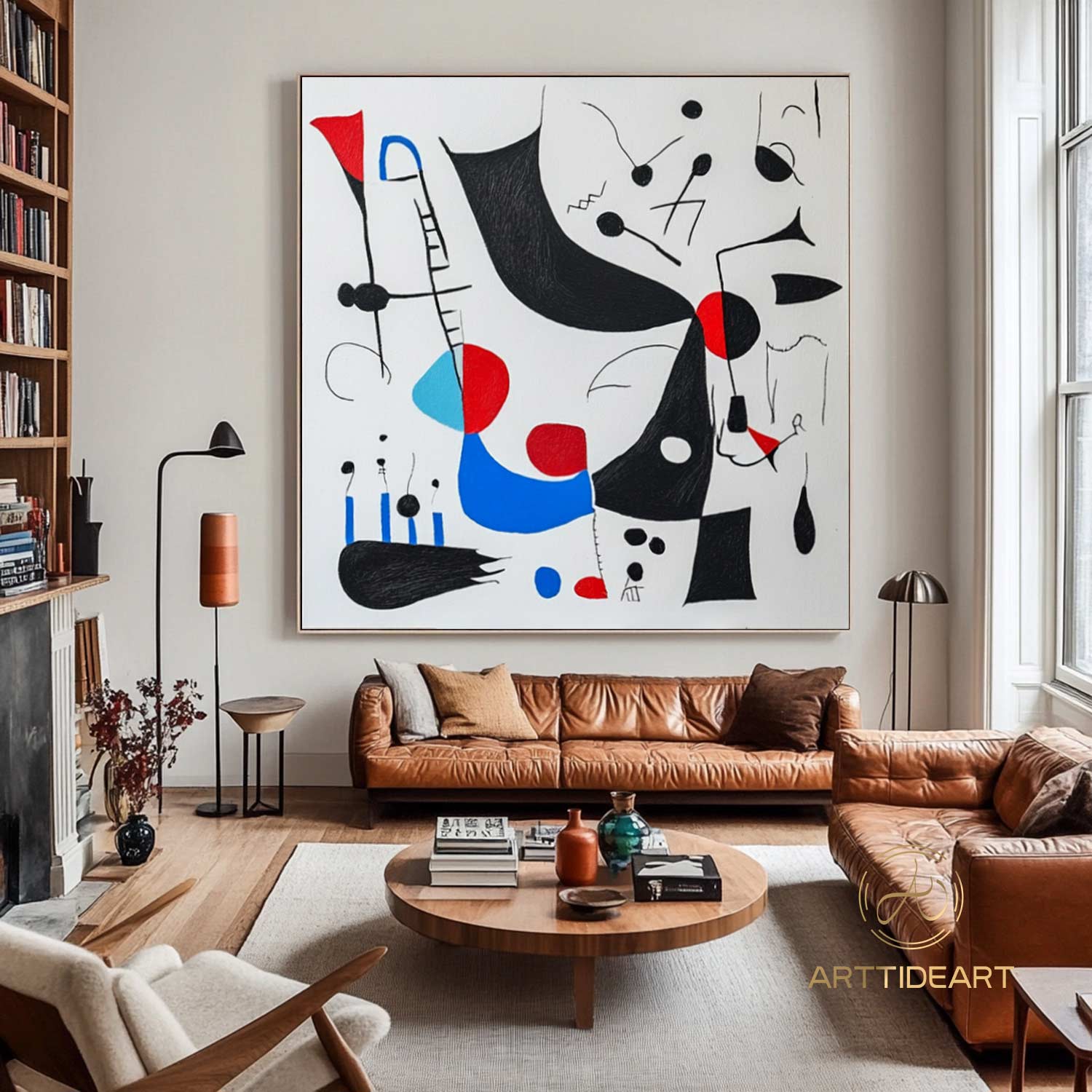 Minimalist Colorful wall art large painting Minimalist original art oversized Abstract painting colorful living room design Modern wall art