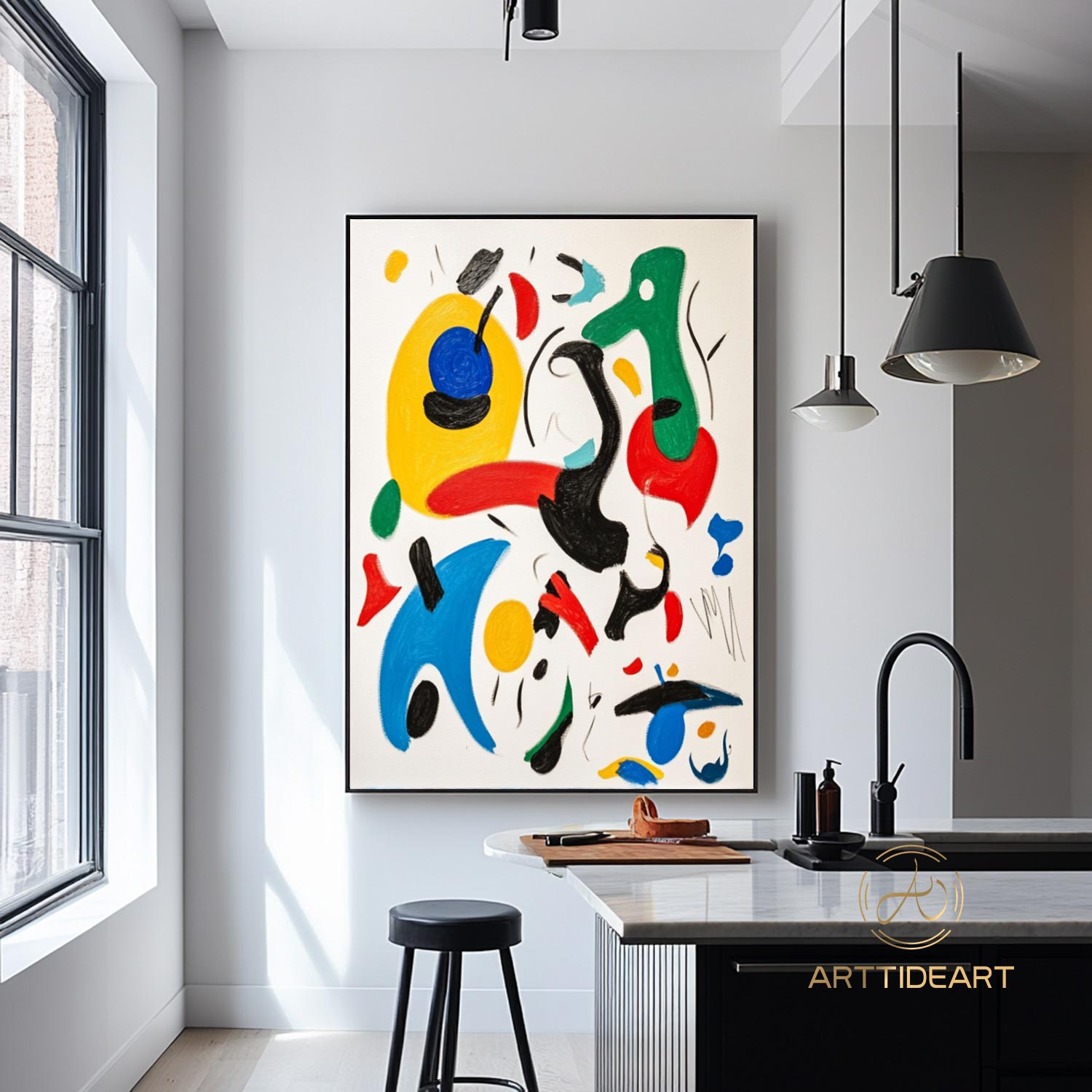 Large color abstract painting,Modern abstract colorful painting,Abstract textured wall art,Handmade oil painting,Canvas artwork