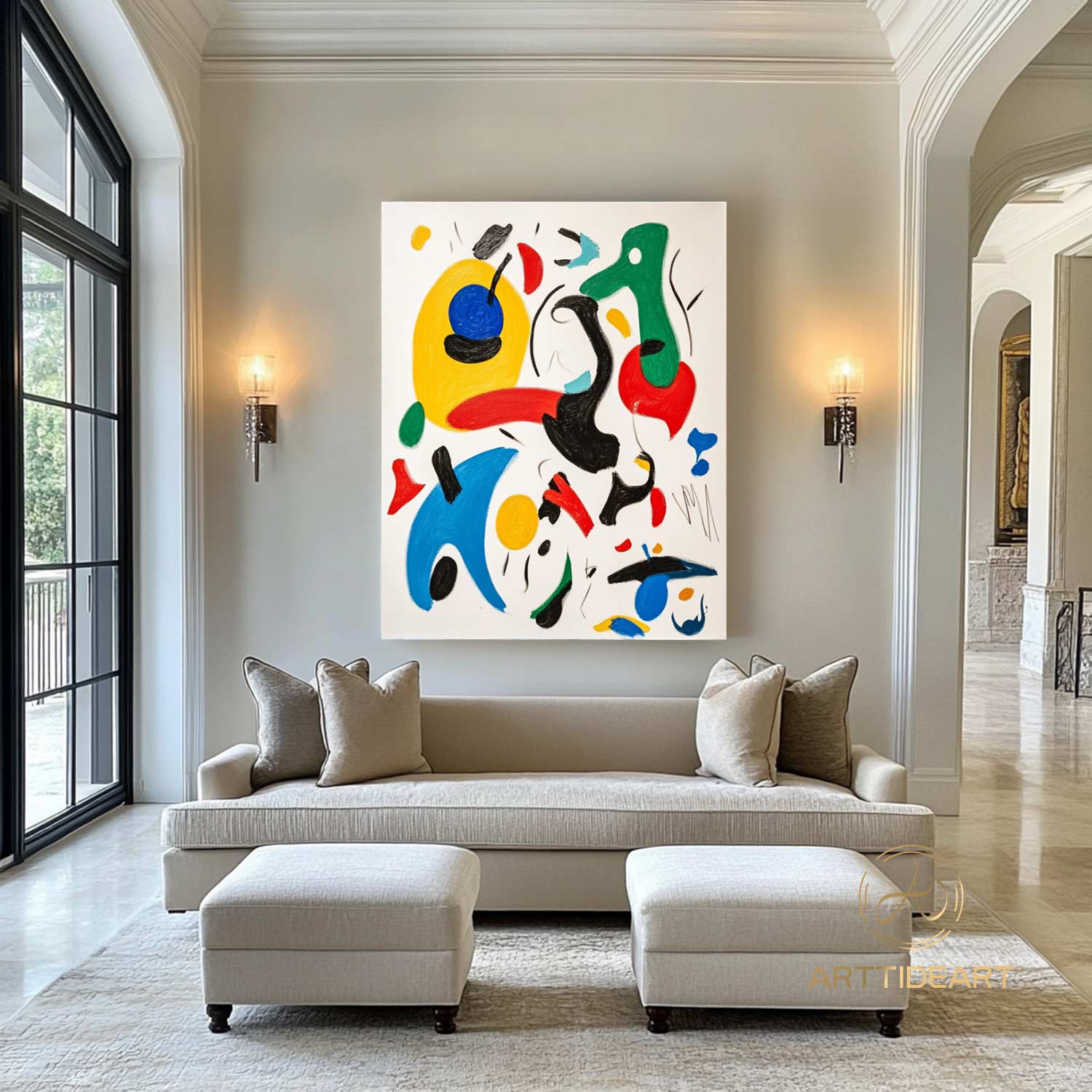 Large color abstract painting,Modern abstract colorful painting,Abstract textured wall art,Handmade oil painting,Canvas artwork