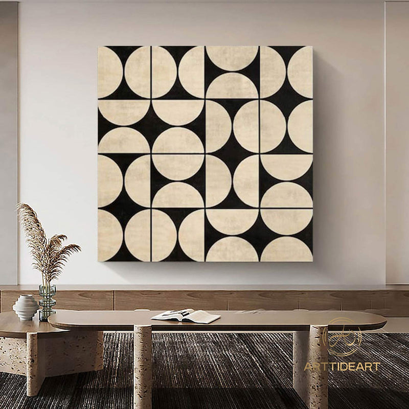 Original Mid Century Modern Painting on Canvas Minimalist Art Custom Wall Art Geometric Painting Living Room Painting Fashion Wall Decor