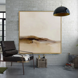 Large Beige Abstract Painting Beige Painting Brown Painting,Contemporary Oil Paintings For Living Room, Oversized Minimal Scandinavian Art