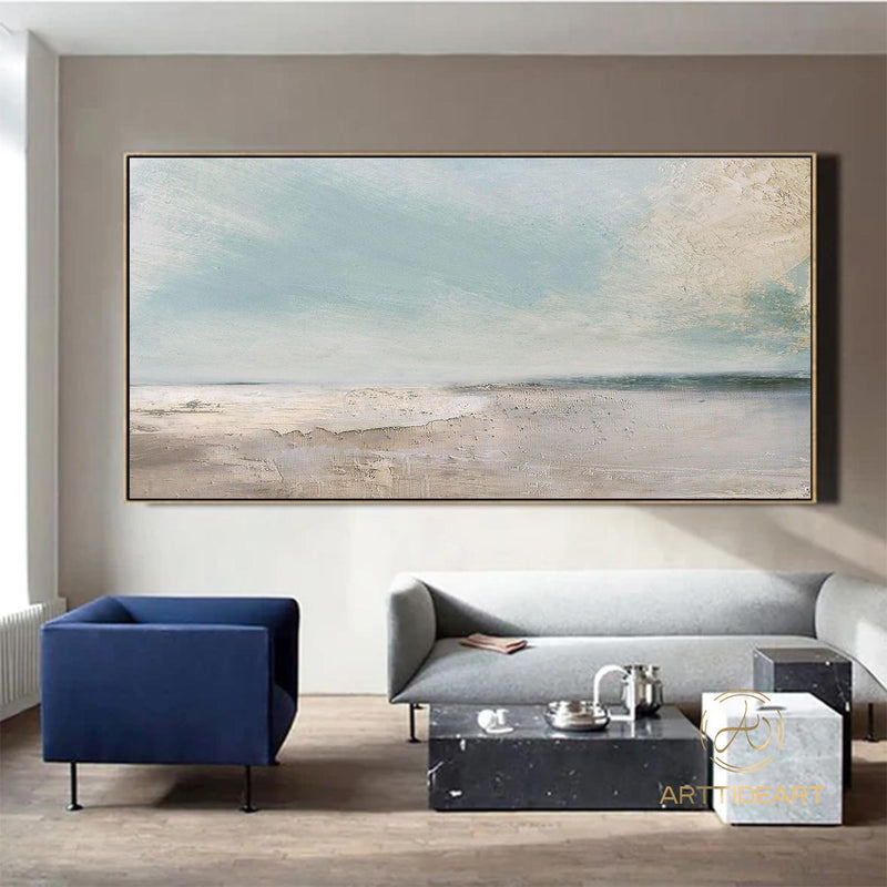 Large Beach Painting idal Wave Painting Sky And Sea Painting Cloud Painting Abstract Landscape Painting Gold Coast Painting,office painting