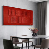 3D texutred pure red art beige darkred textured wall art textured canvas art 3d red textured painting crimson minimalist painting art