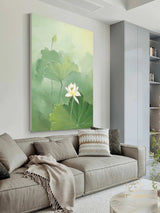 Lotus Acrylic Painting on Canvas Lotus Painting Original Abstract Painting Landscape Painting Impression Art Contemporary Art