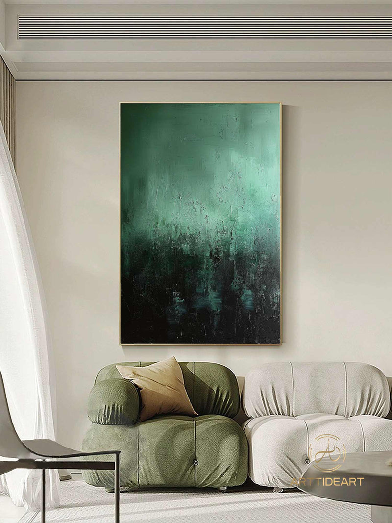 Large Green Abstract Painting Green Art Modern Abstract Painting Contemporary Painting Original Abstract Art Home Decoration Boho Decor