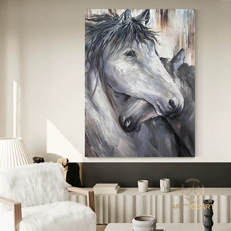 Horse Painting Animal Painting Running Horse Painting Horse Oil Painting Large Oil Painting Horse Wall Art Horse Abstract Painting