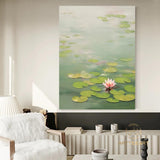 Lotus Acrylic Painting on Canvas Lotus Painting Original Abstract Painting Landscape Painting Impression Art Contemporary Art