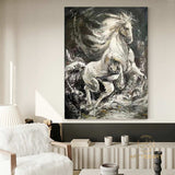 Horse Painting Animal Painting Running Horse Painting Horse Oil Painting Large Oil Painting Horse Wall Art Horse Abstract Painting