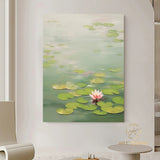 Lotus Acrylic Painting on Canvas Lotus Painting Original Abstract Painting Landscape Painting Impression Art Contemporary Art