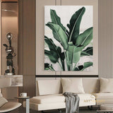 Original Abstract Banana Leaves Wall Art Painting Tropical Banana Leaf Painting Palm Painting Hand Painted Thick Texture Modern Wall Art   