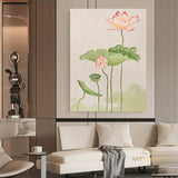 Lotus Acrylic Painting on Canvas Lotus Painting Original Abstract Painting Landscape Painting Impression Art Contemporary Art