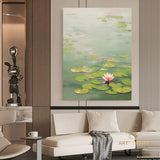 Lotus Acrylic Painting on Canvas Lotus Painting Original Abstract Painting Landscape Painting Impression Art Contemporary Art