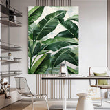 Original Abstract Banana Leaves Wall Art Painting Tropical Banana Leaf Painting Palm Painting Hand Painted Thick Texture Modern Wall Art