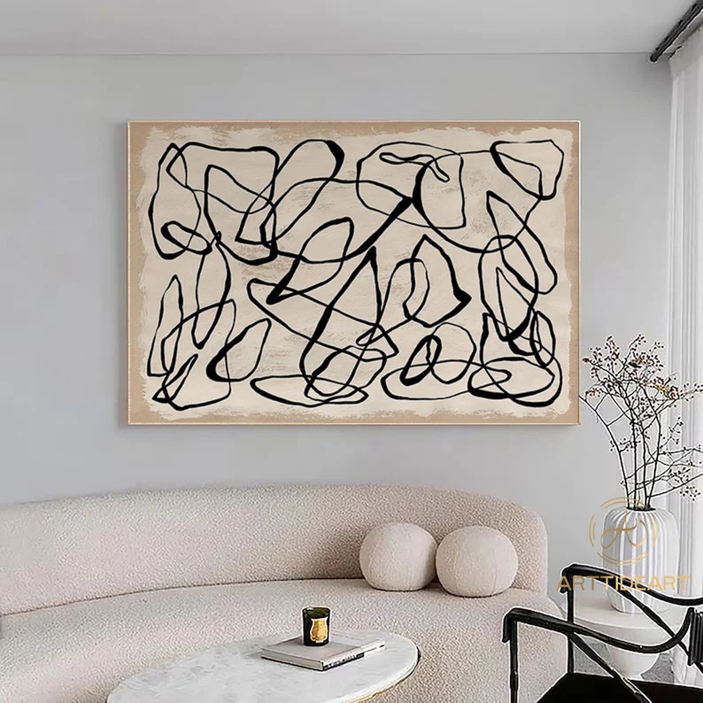 Mid-Century Modern Art Colorful Textured Abstract Painting on Canvas
Red Painting Blue Painting Bright Wall Art Texture Painting