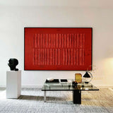 3D texutred pure red art beige darkred textured wall art textured canvas art 3d red textured painting crimson minimalist painting art