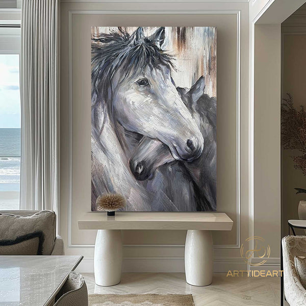 Horse Painting Animal Painting Running Horse Painting Horse Oil Painting Large Oil Painting Horse Wall Art Horse Abstract Painting