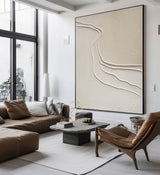 Beige Abstract Wall Art Wabi-Sabi Wall Art Neutral Beige Texture Painting Large Beige Abstract Painting on Canvas Beige Texture Wall Art