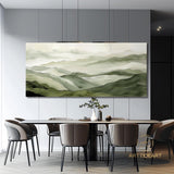 3D Texture Wall Art Original Green Mountain Oil Painting on Canvas Serene Forests Art Designer Art Choice Home Decor Living Room Center Art