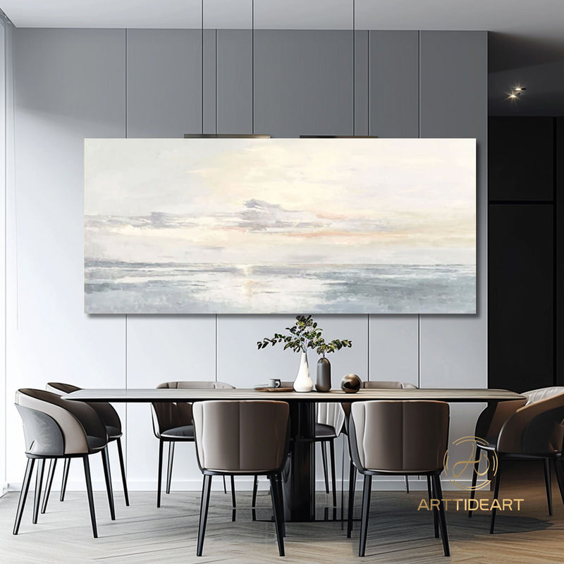 Large ocean sunset painting coastal wall art ocean painting beach painting big sea abstract painting seascape painting ocean art canvas