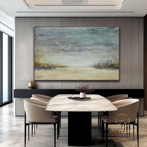 Large sky and ocean painting ocean sunset painting marine landscape painting sky landscape painting large wall sea painting bedroom wall art