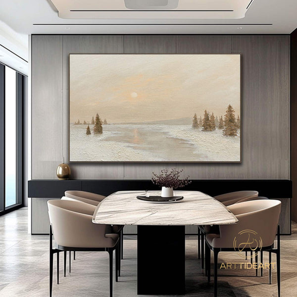 Large Landscape Wall Art Large Sunset Painting Seascape Painting Snow scene Painting Beach Scene Art Ocean painting Beach Sky Art Decor