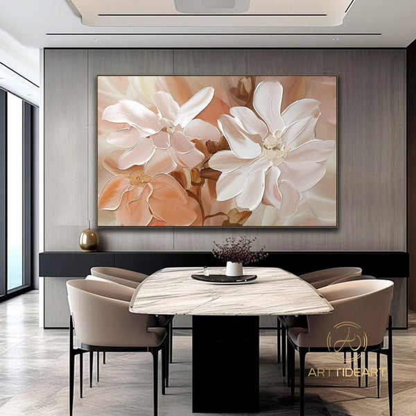 Colorful Wall Decor Home Decor Canvas Wall Art Flower Painting Boho Wall Decor Texture Wall Art Bright painting Large Wall Art Modern Art