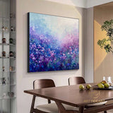 Original Oil Painting On Canvas, Abstract Modern Colorful Flower Painting, Large Wall Art, Boho Wall Décor, Home Decor, Bedroom Wall Decor