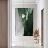 Original Minimalist Abstract Painting Acrylic Large Green Abstract Art Oversized Modern Abstract Painting Framed Painting For Living Room