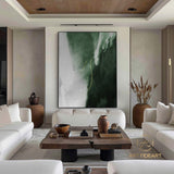 Original Minimalist Abstract Painting Acrylic Large Green Abstract Art Oversized Modern Abstract Painting Framed Painting For Living Room