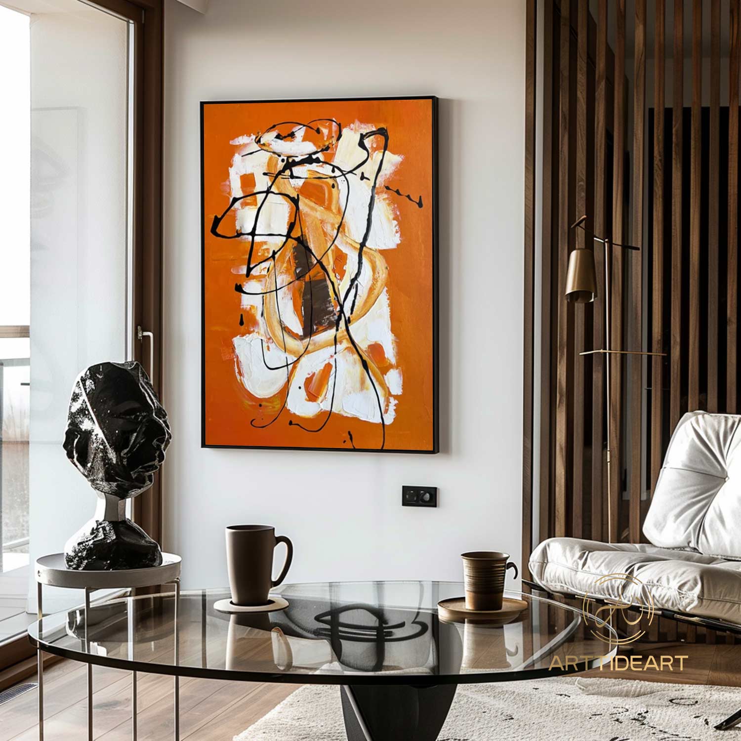 Large Abstract Painting Colorful Painting On Canvas Orange Painting Bright Wall Art Modern Wall Decor Orange Abstract Original Painting art