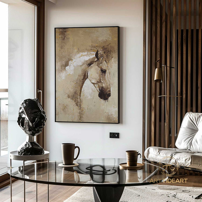 Horse Painting Horse wall Art Horse Oil Painting Large Canvas Art Original Animal Horse Paintings On Canvas Heavy Textured Wall Painting