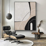 Large Abstract Painting Beige Abstract Artwork Minimalist Abstract Painting Home Wall Decorating Abstract Simple Wall Art Home Decor