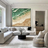 Large Wall Art Abstract Ocean Painting 3D Ocean Texture Painting Ocean Waves Painting Original Ocean Art Original Beach Home Decor