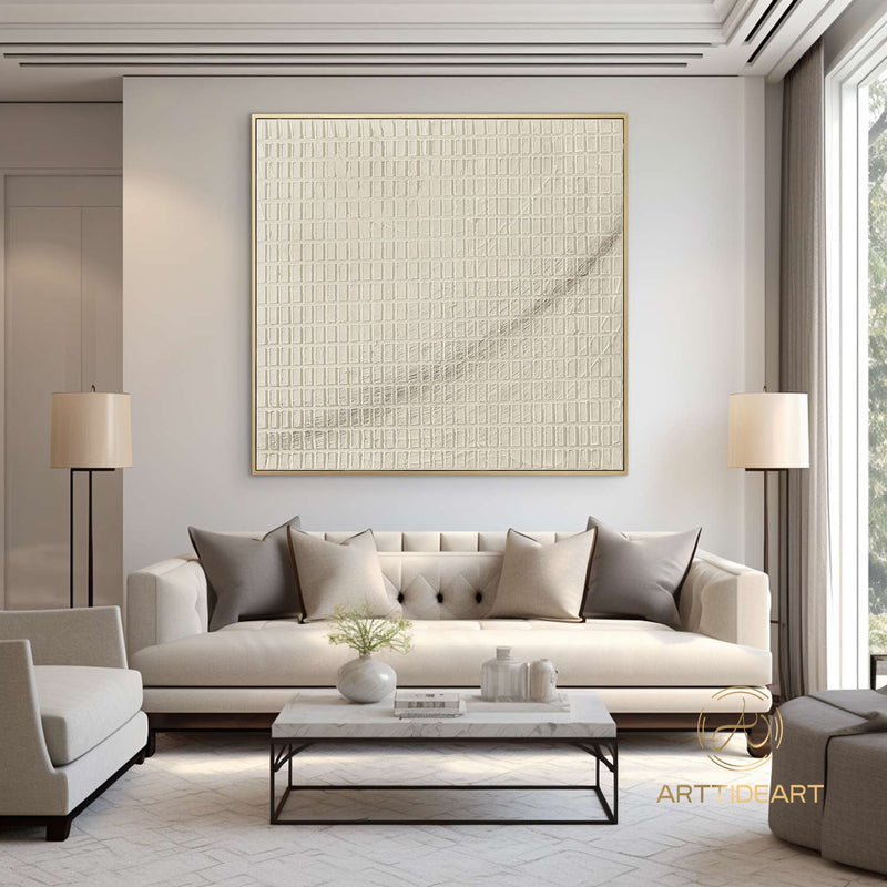 Neutral Wall Art Wabi Sabi Wall Art Large Beige Abstract Wall Art Beige 3D Texture Painting Abstract Beige Painting Minimalist Art on Canvas