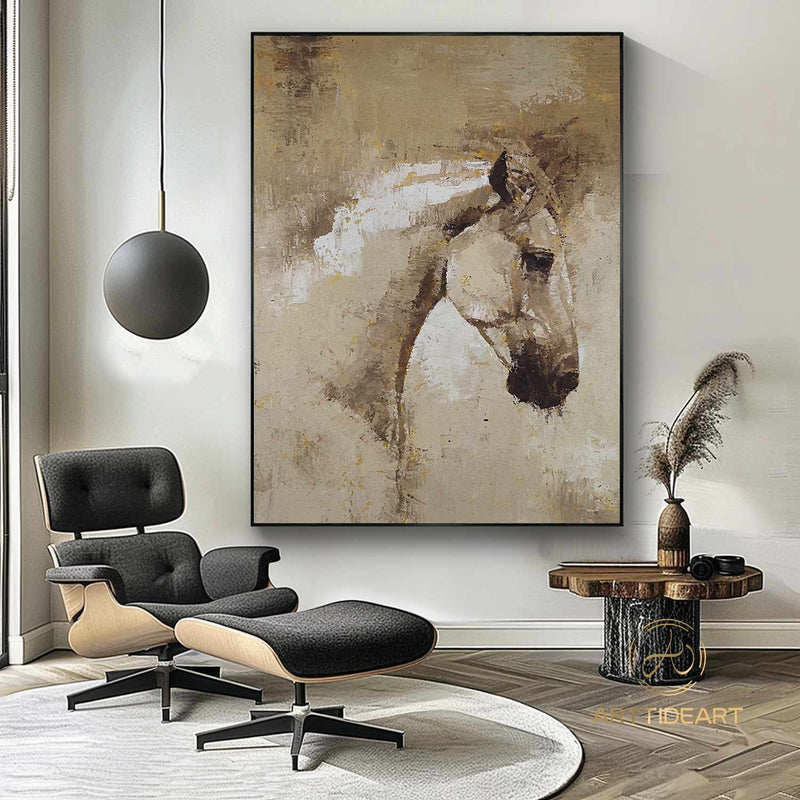 Horse Painting Horse wall Art Horse Oil Painting Large Canvas Art Original Animal Horse Paintings On Canvas Heavy Textured Wall Painting