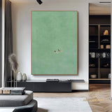 Swiming into the sea green ocean painting vintage retro painting green minimalist painting landscape painting holiday style wall art