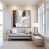 Extra Large Wall Art Abstract Brown Painting,Gray Painting,White Painting,Original Dine Room Wall Art,Landscape Painting,Painting On Canvas