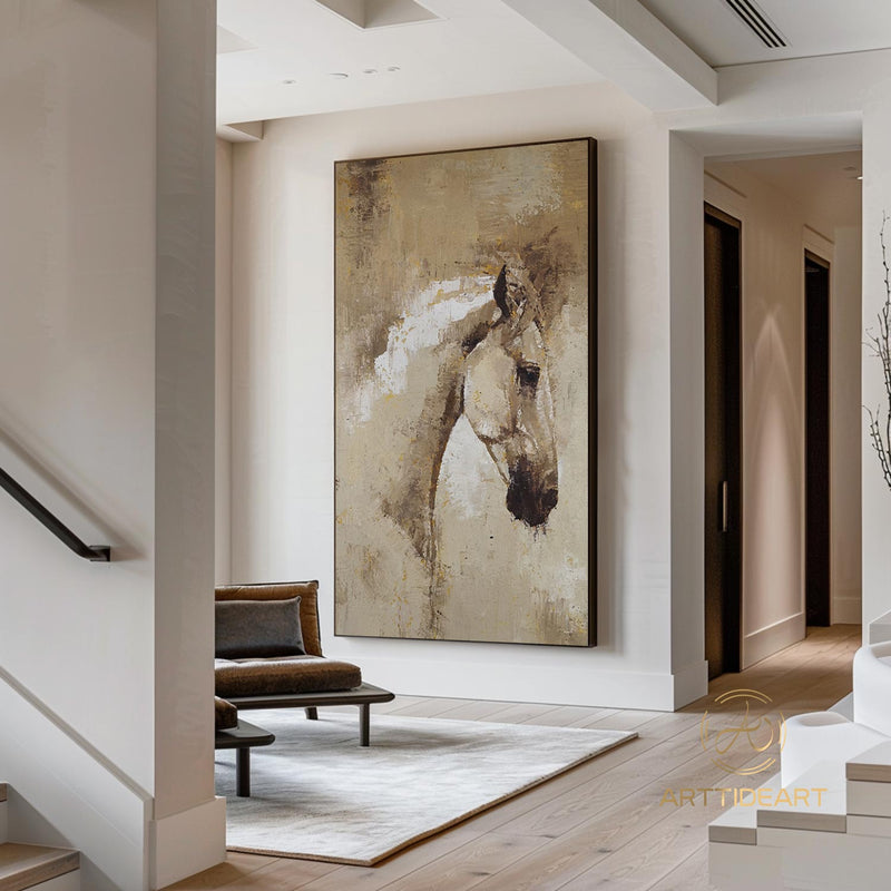 Horse Painting Horse wall Art Horse Oil Painting Large Canvas Art Original Animal Horse Paintings On Canvas Heavy Textured Wall Painting