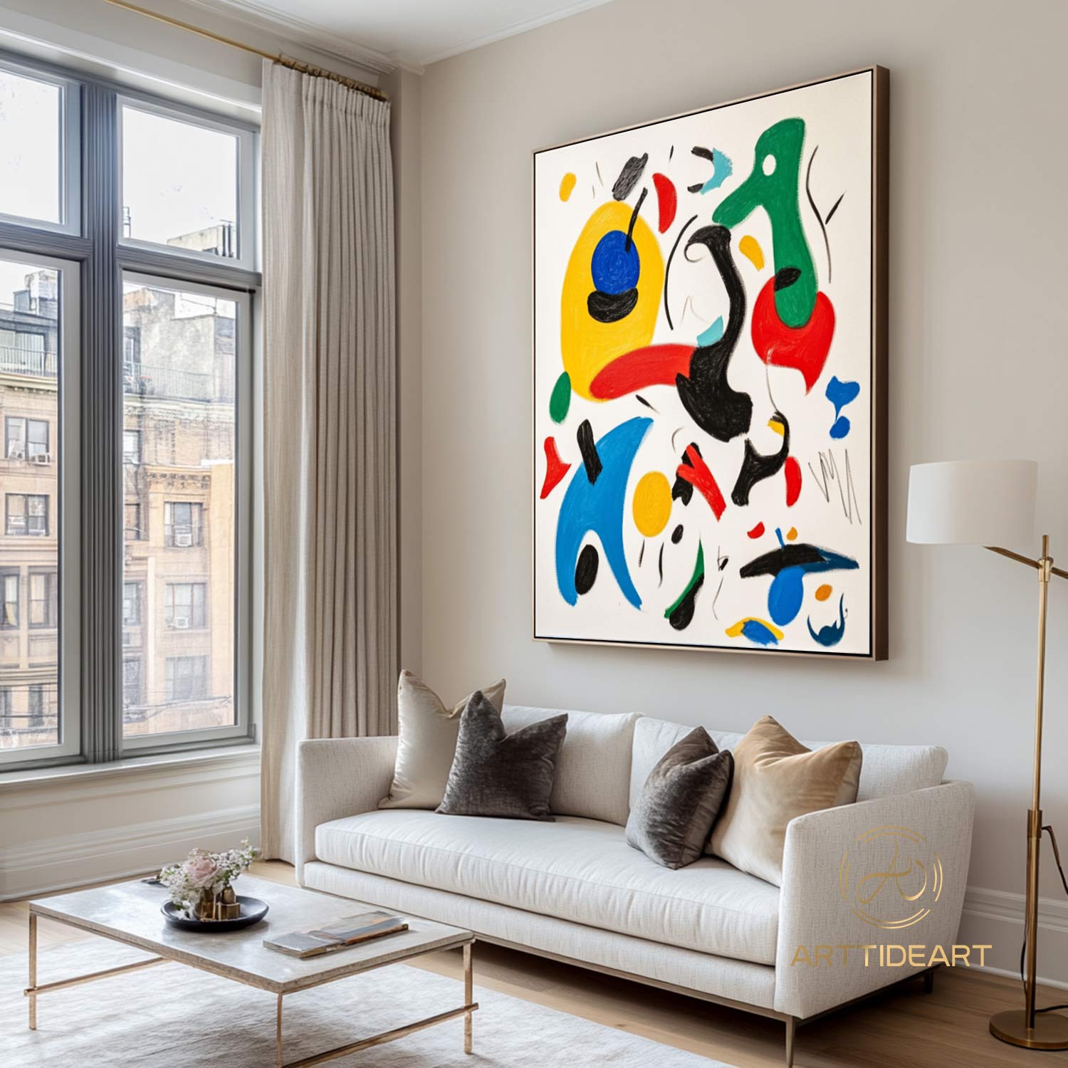 Large color abstract painting,Modern abstract colorful painting,Abstract textured wall art,Handmade oil painting,Canvas artwork