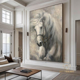 Running Horse Painting Horse Abstract painting Horse Oil Painting Horse Wall Art Brown Horse Artwork for Living Room Animal Painting