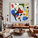 Large Abstract Colorful Painting,Abstract Colorful geometric Painting,Abstract Hand-painting Texture Colorful Wall Art Living Room Decor