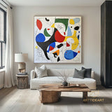 Large Abstract Colorful Painting,Abstract Colorful geometric Painting,Abstract Hand-painting Texture Colorful Wall Art Living Room Decor