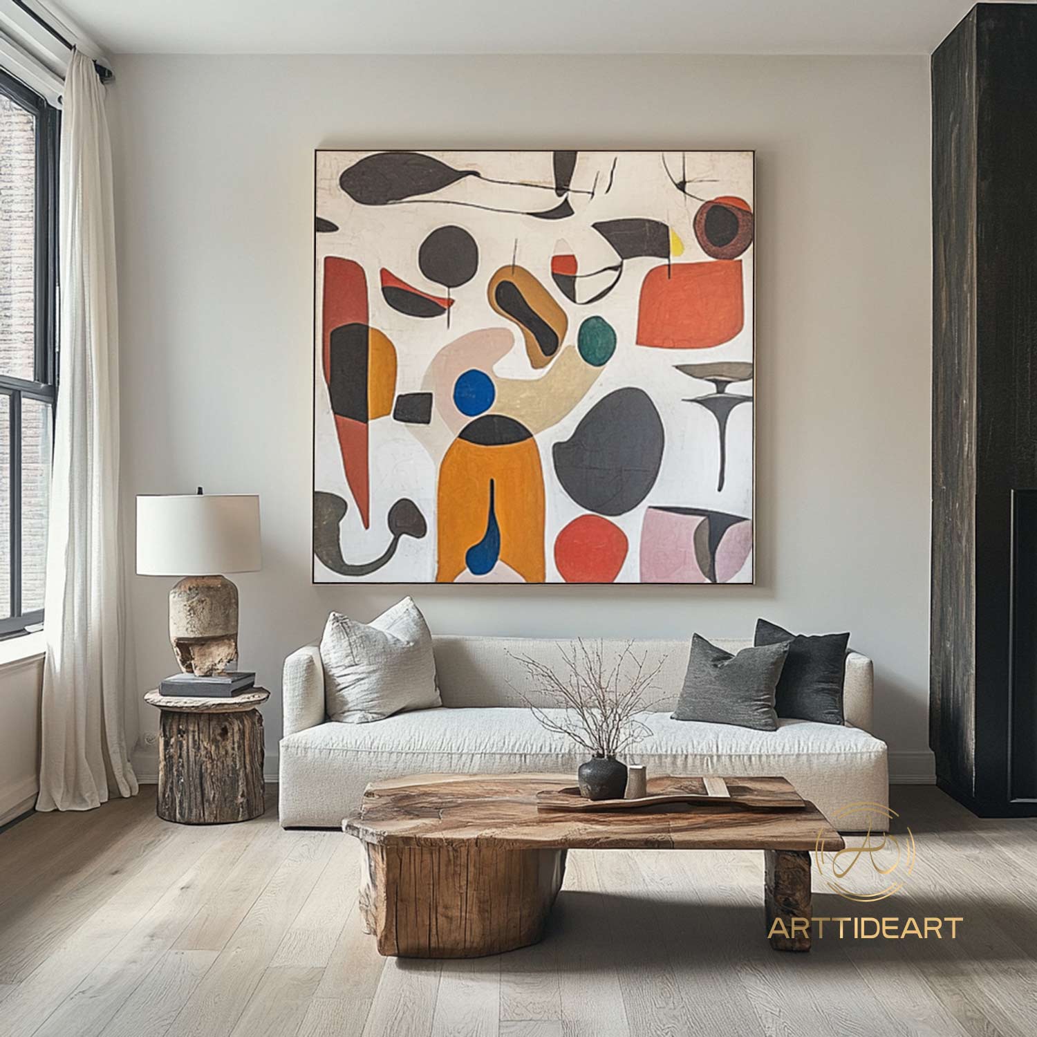 Original Abstract Colorful Cubist Faces Paintings On Canvas Picasso-Inspired Geometric Art Vibrant Modernism Oil Painting Home Wall Decor