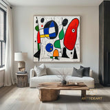 Original Abstract Colorful Cubist Faces Paintings On Canvas Picasso-Inspired Geometric Art Vibrant Modernism Oil Painting Home Wall Decor