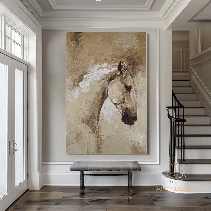 Horse Painting Horse wall Art Horse Oil Painting Large Canvas Art Original Animal Horse Paintings On Canvas Heavy Textured Wall Painting