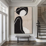 large Original Abstract Canvas Oil Painting Contemporary Art Beige White Painting Minimalist Abstract Painting On Living Room Art Decor Wall
