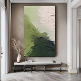 Green Minimalist Wall Painting Original Green Abstract Art Large Green Texture Painting Green Canvas Painting Modern Minimalist Textured Art