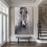 White Stallion Horse Painting,Horse Painting,Equine Wall Decor,Equine Wall Art,Large original Equine Art painting,Painting For Living Room