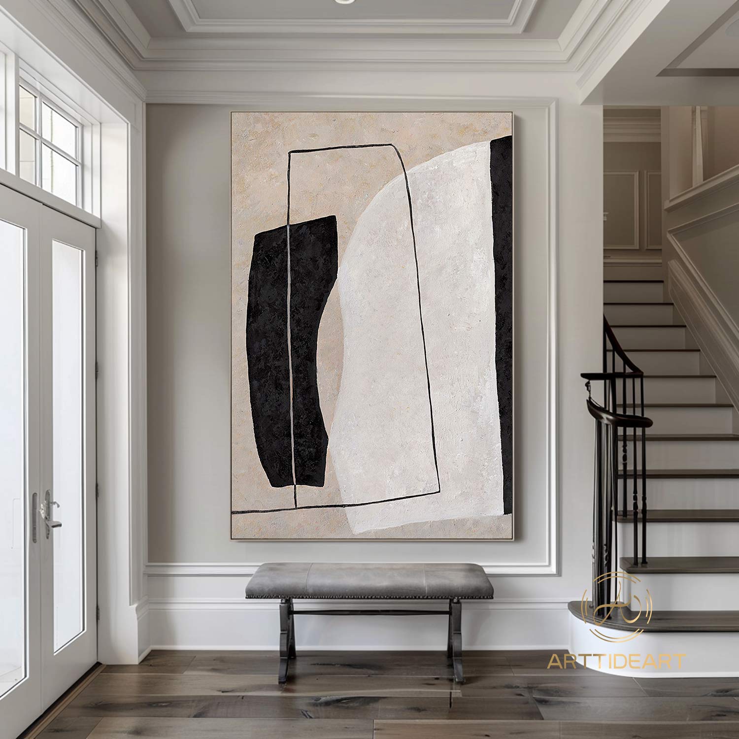 Extra Large Wall Art Textured Painting Original Painting,Painting on Canvas Modern Wall Decor Contemporary Art, Abstract Painting,Beige Art