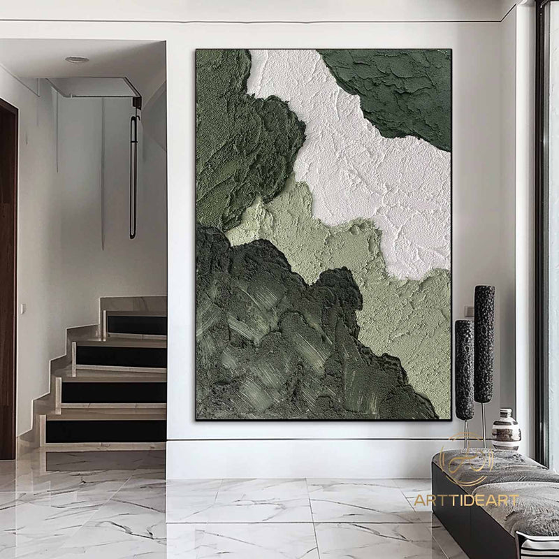 Green wall Decor Green wall art Green wall art Green Canvas art Green Minimalist art Green abstract art Green textured art